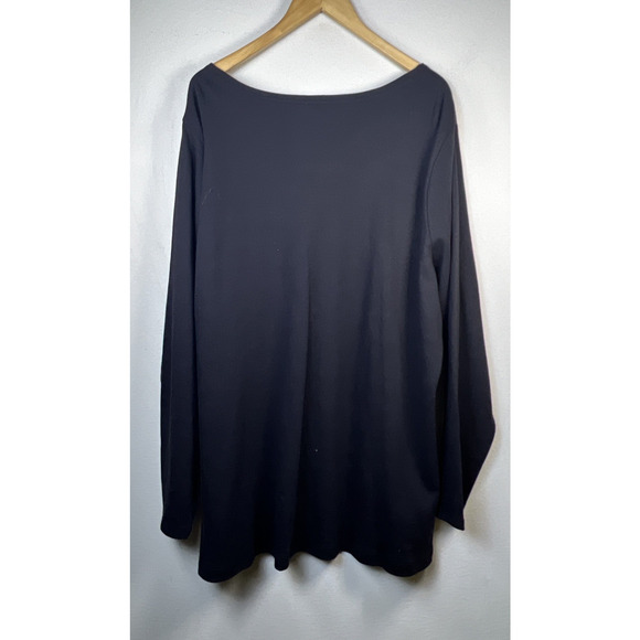 Peace Christmas Wreath Croft Barrow glitter 2X Black Long Sleeve T Shirt XXL - Picture 5 of 8